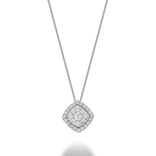Cushion Halo Diamond Pendant