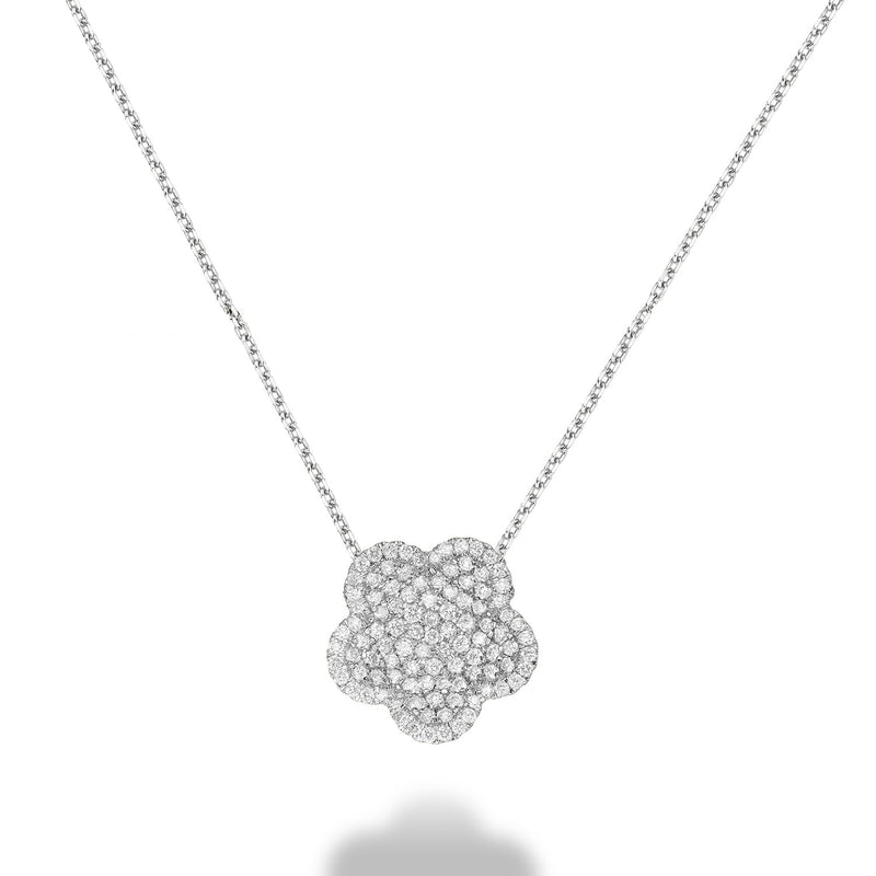 Flower Pave Diamond Pendant