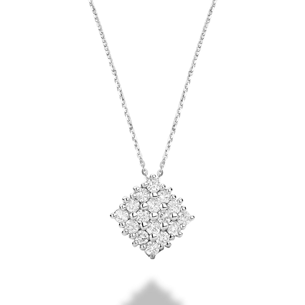 Pave Square Diamond Pendant