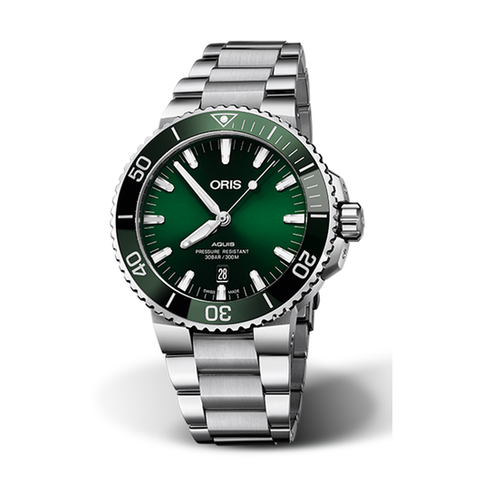 ORIS AQUIS DATE GREEN DIAL 43.5MM 01 733 7730 4157-07 8 24 05PEB