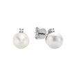 Cultured Freshwater Pearl & Diamonds Stud Earrings