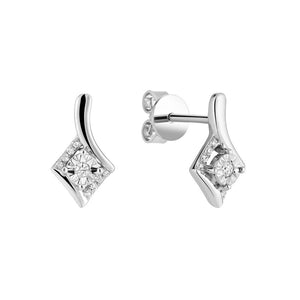 Illusion Setting Diamond Stud Earrings