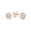 Hollow Flower Diamond Stud Earrings