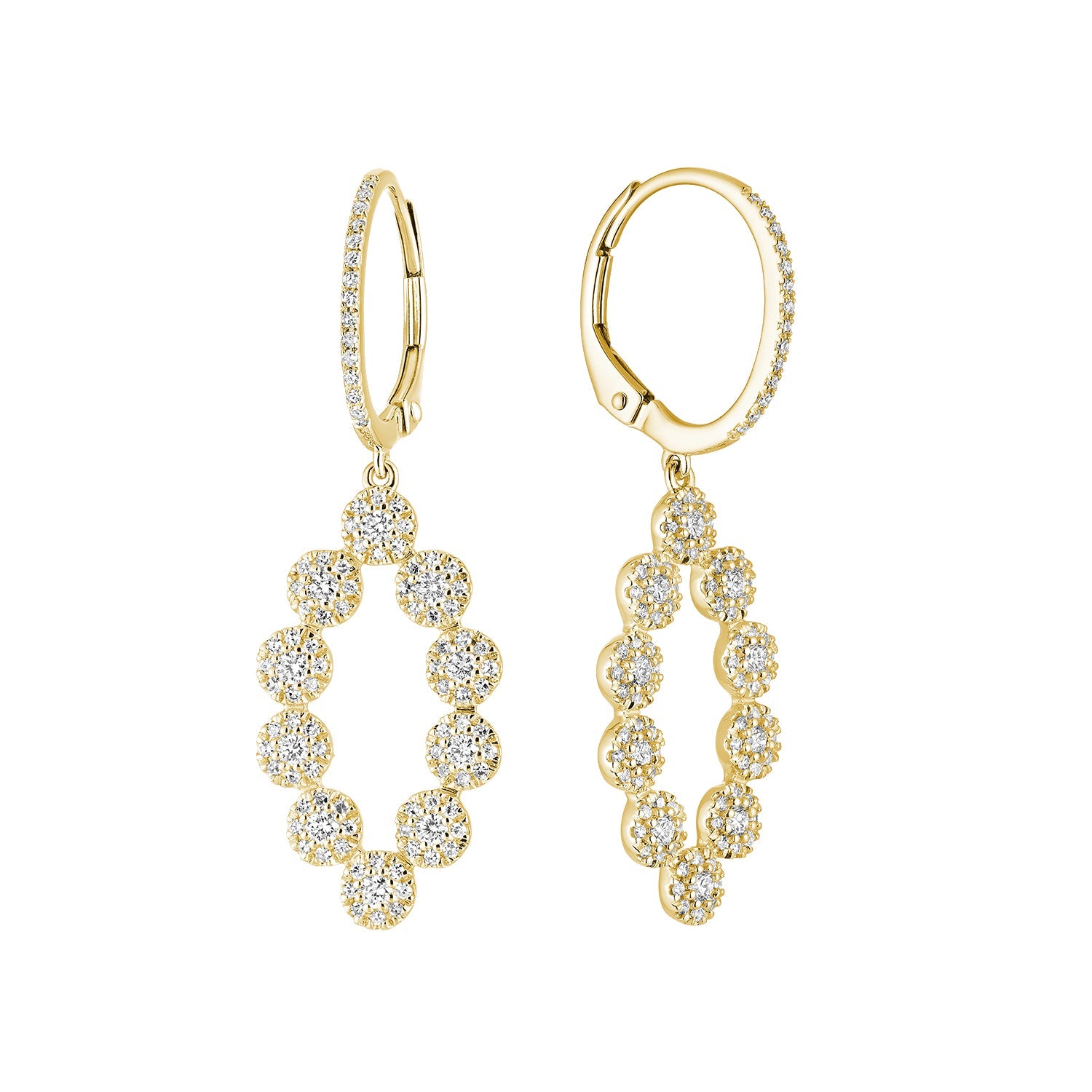 Martini Cup Fashion Diamond Dangle Earrings
