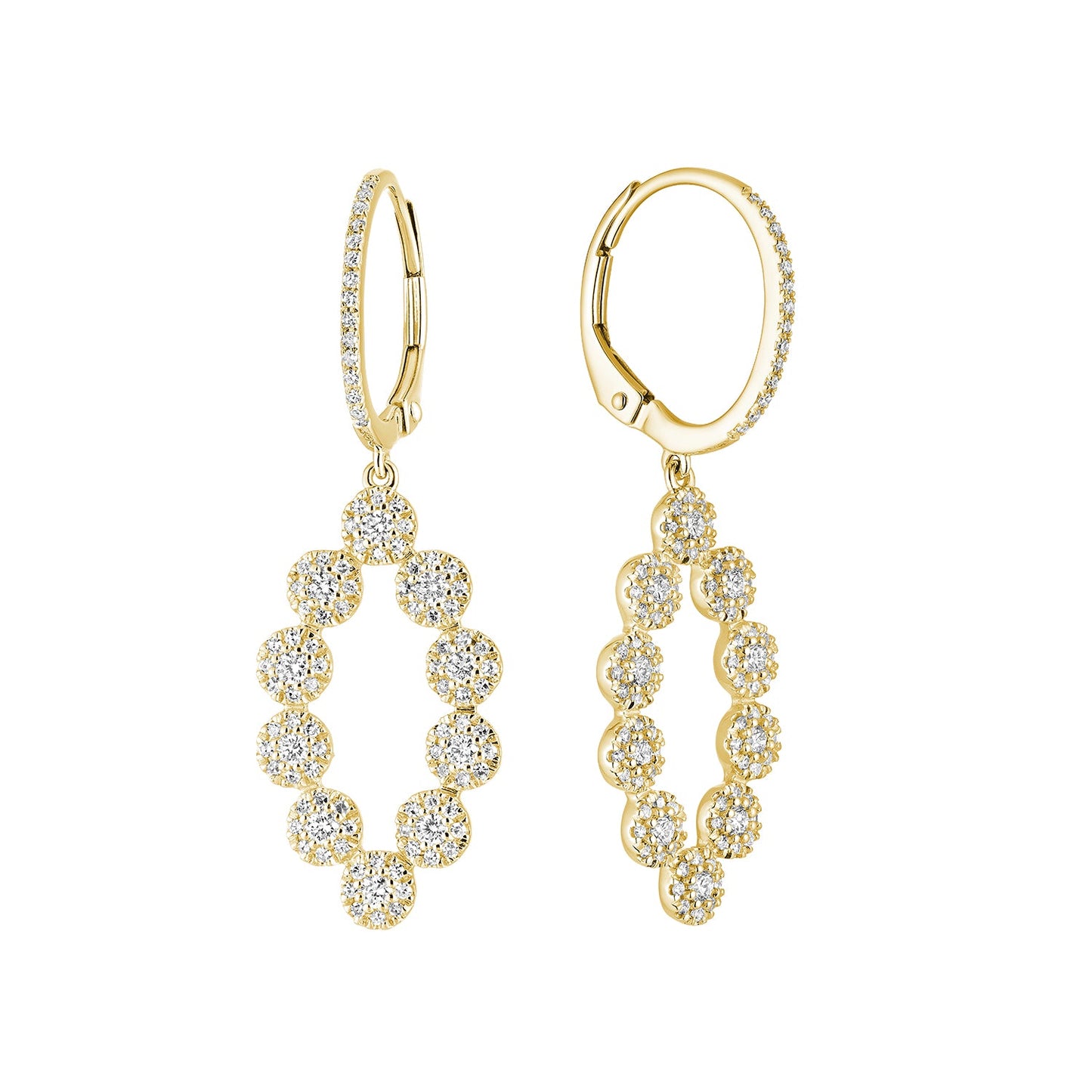 Martini Cup Fashion Diamond Dangle Earrings