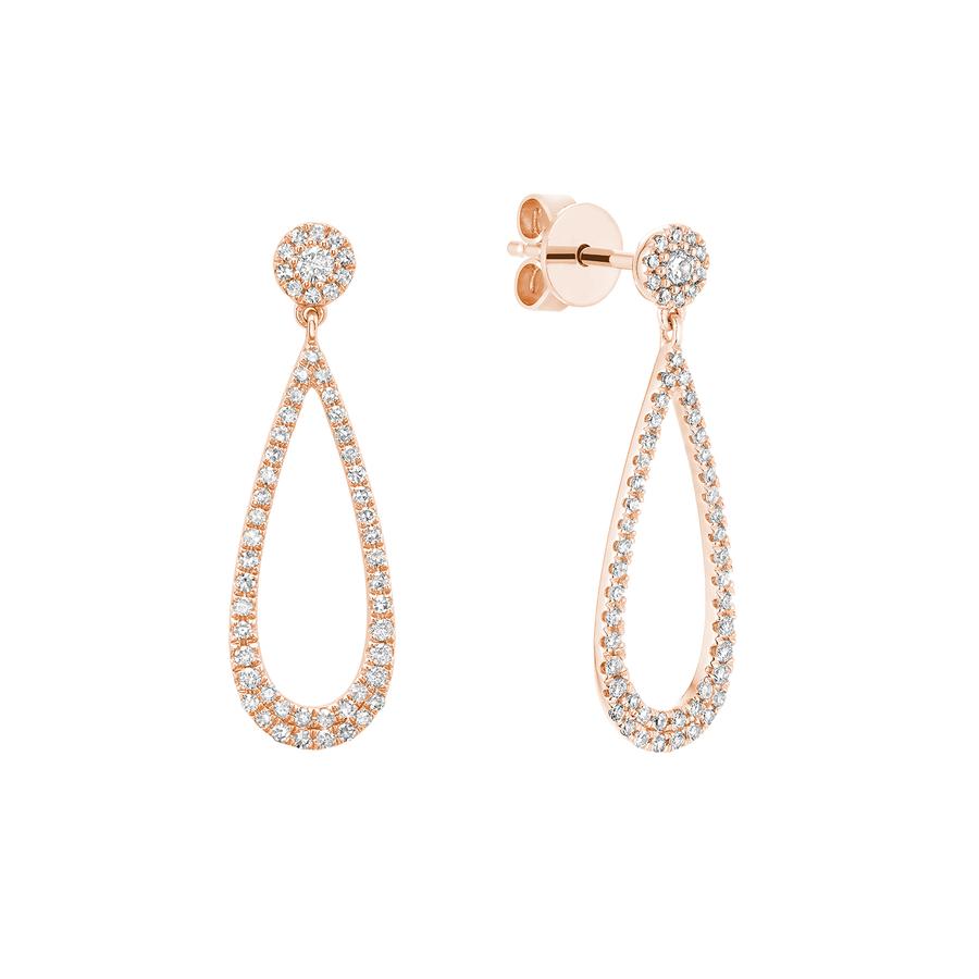 Drop Dangle Diamond Stud Earrings