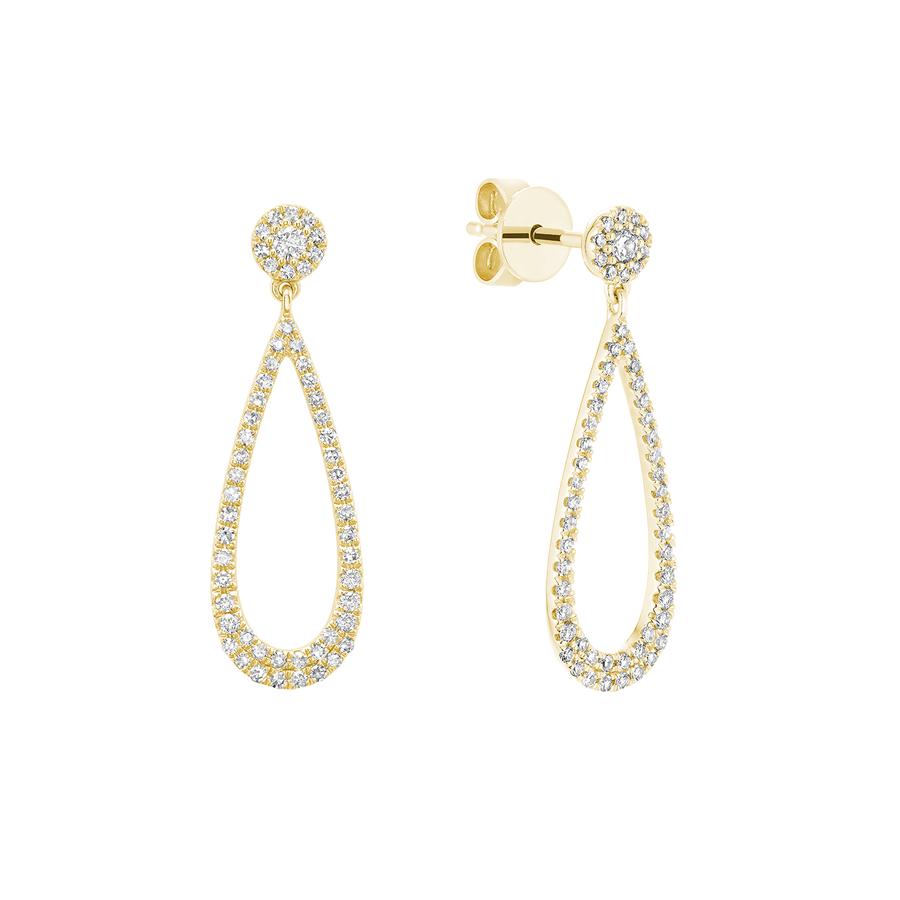 Drop Dangle Diamond Stud Earrings