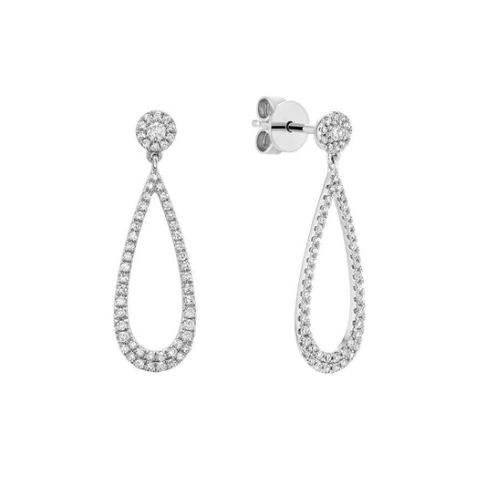 Drop Dangle Diamond Stud Earrings