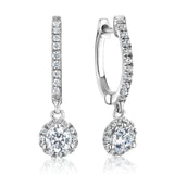 Dangled Martini Mount Diamond Earrings