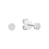 Cluster Diamond Stud Earrings