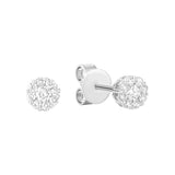 Cluster Diamond Stud Earrings