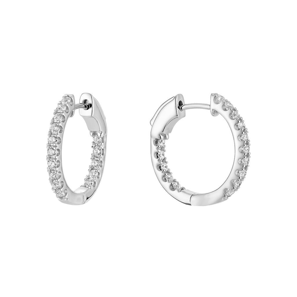 Inside Out Diamond Hoop Earrings