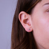 Solitaire Diamond Stud Earrings
