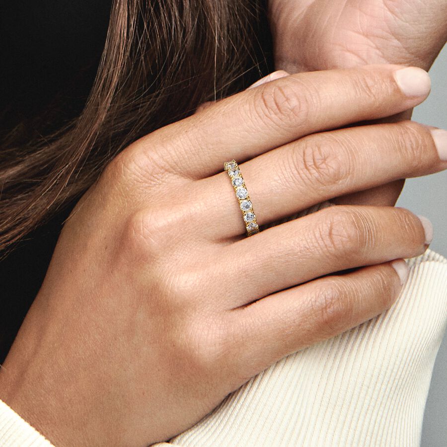 Sparkling Row Eternity Ring