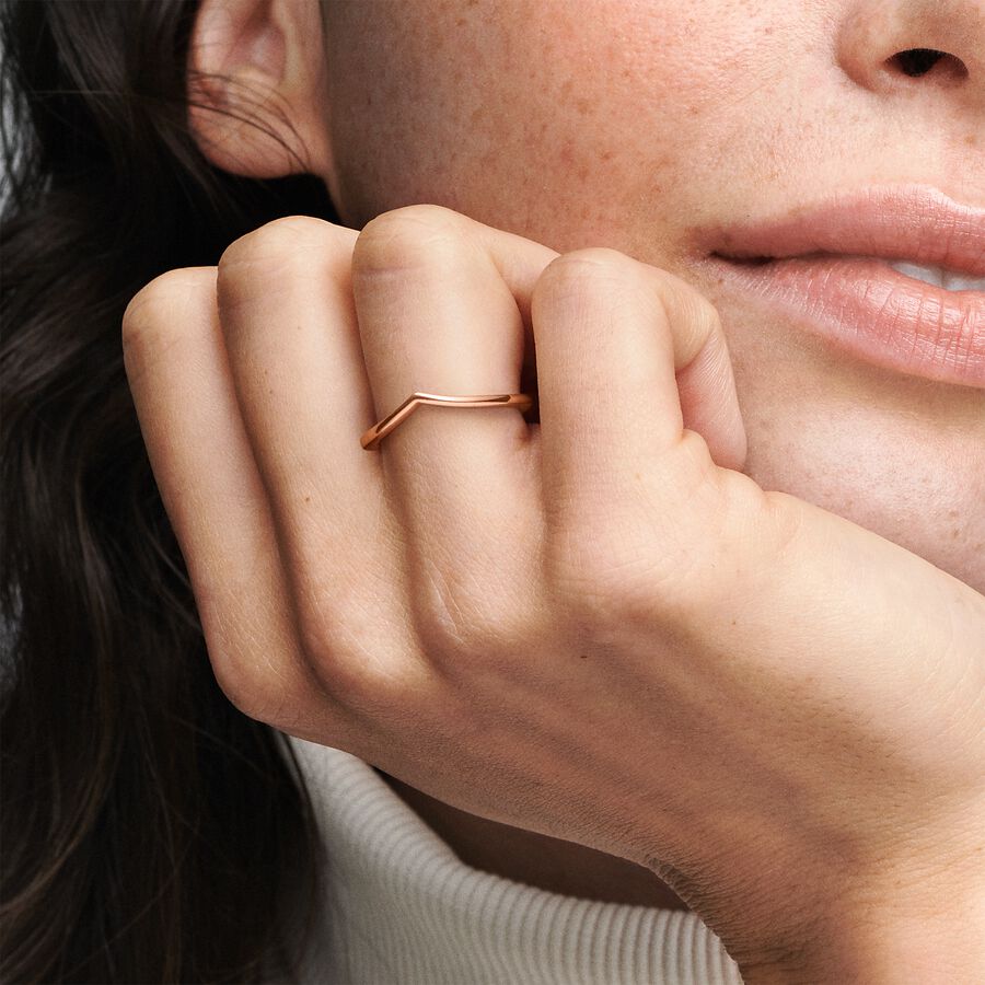 Polished new arrivals wishbone ring
