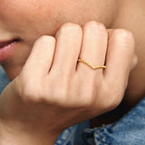 FINAL SALE - Beaded Wishbone Ring 186315