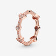 Pandora Pave Hearts Band Ring 187729CZ
