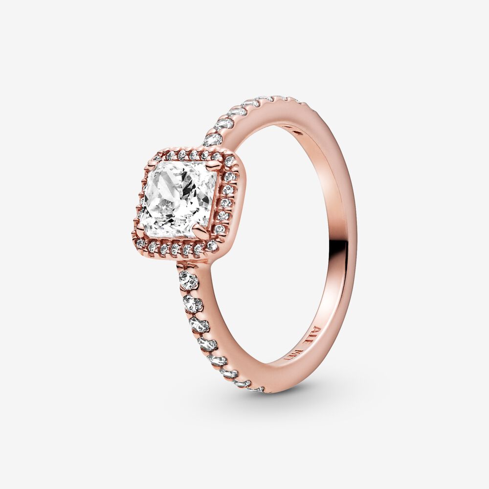 Pandora Square Sparkle Halo Ring 188862C01