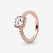 Pandora Square Sparkle Halo Ring 188862C01