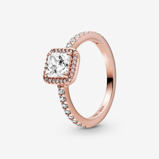 Pandora Square Sparkle Halo Ring 188862C01