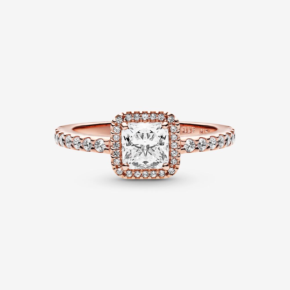 Pandora Square Sparkle Halo Ring 188862C01