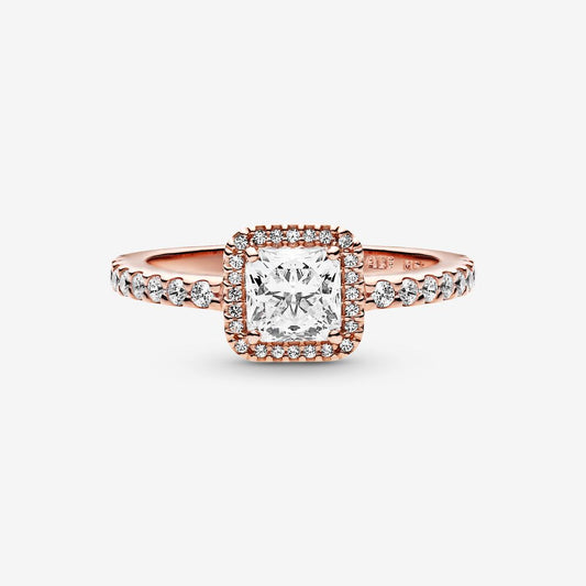 Pandora Square Sparkle Halo Ring 188862C01
