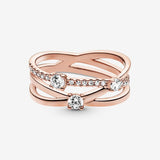 Sparkling Triple Band Ring