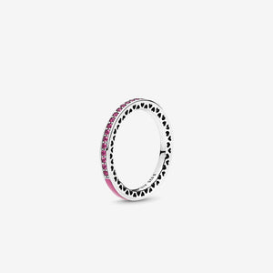 Pandora Radiant Hearts of PANDORA, Radiant Orchid Enamel  Cerise Crystals - FINAL SALE 191011NCC