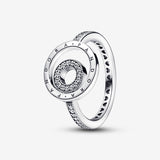 Pandora Signature Logo Circles Pavé Ring