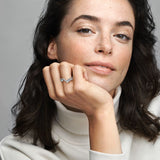Sparkling Asymmetric Wave Ring