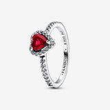 Elevated Red Heart Ring