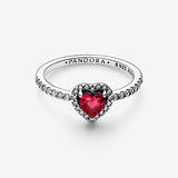 Elevated Red Heart Ring