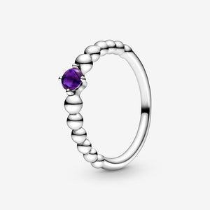 Pandora February Purple Beaded Ring 198598C03