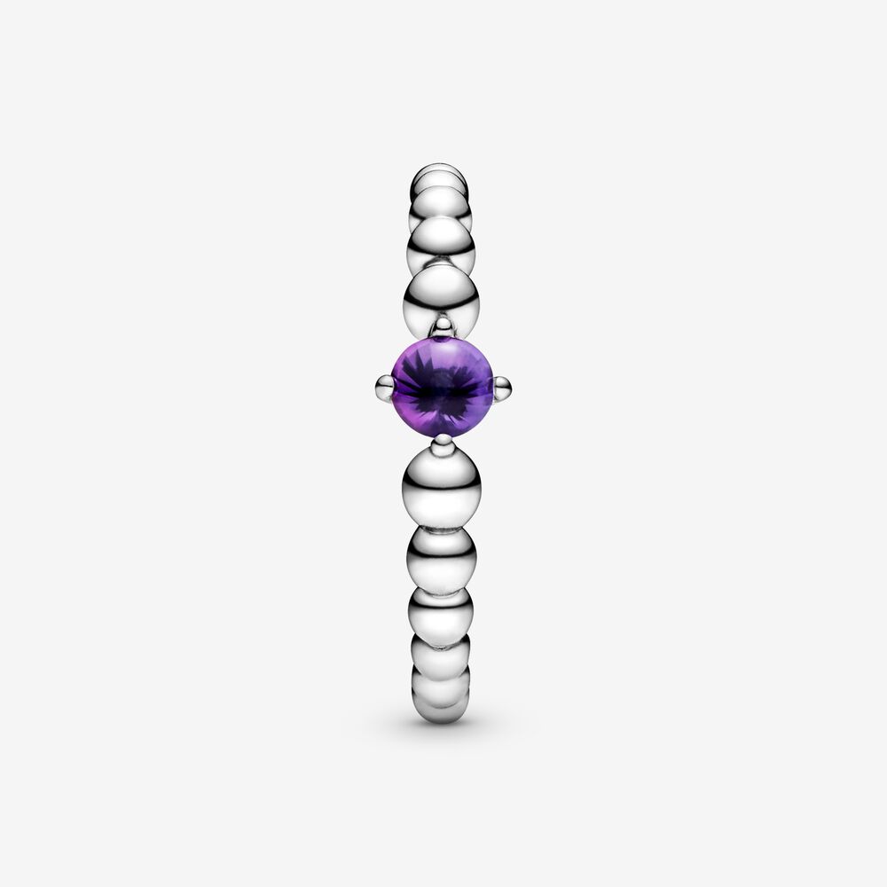 Pandora February Purple Beaded Ring 198598C03