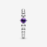 Pandora February Purple Beaded Ring 198598C03