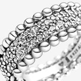 Beaded Pav&eacute; Band Ring