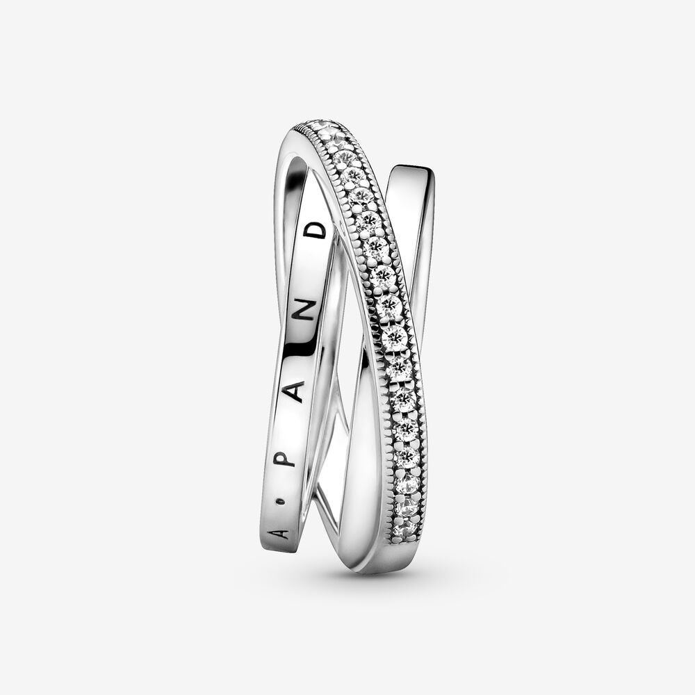 Panodora  Crossover Pav&eacute; Triple Band Ring  199057C01