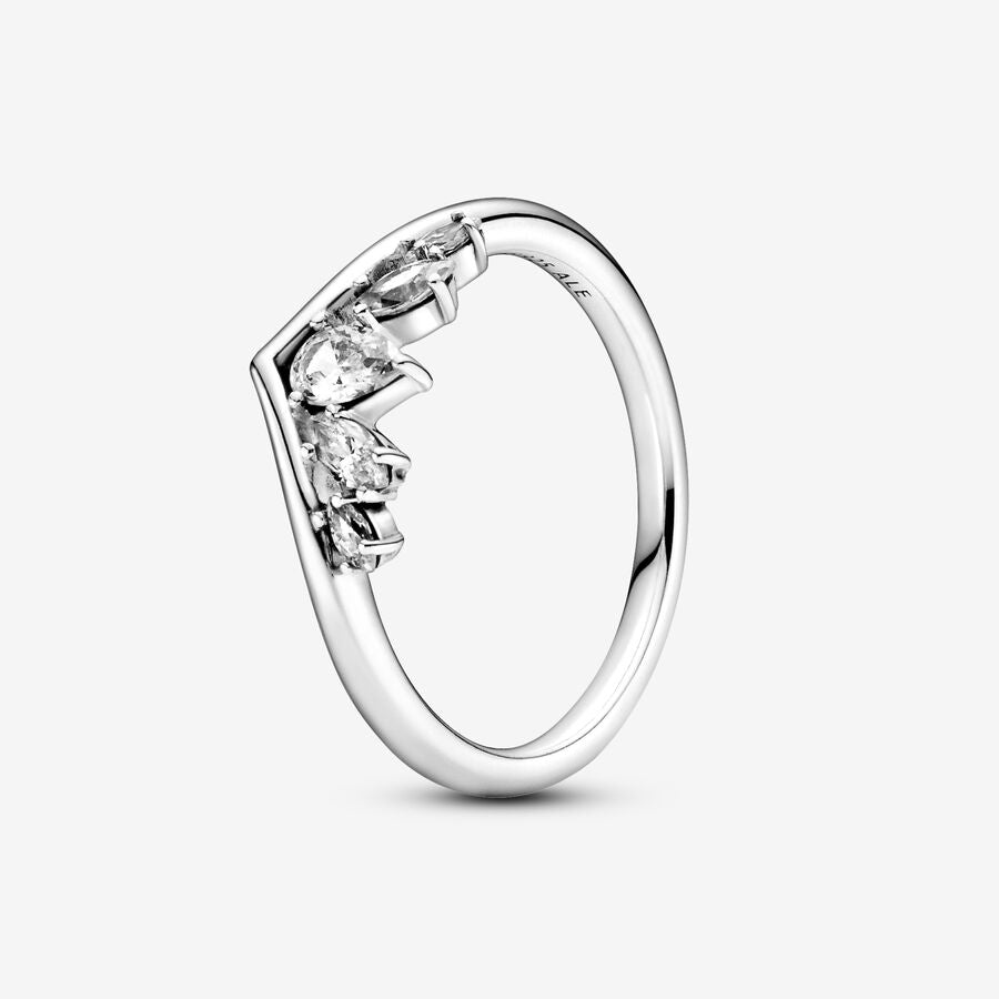 Sparkling Pear &amp; Marquise Wishbone Ring - FINAL SALE