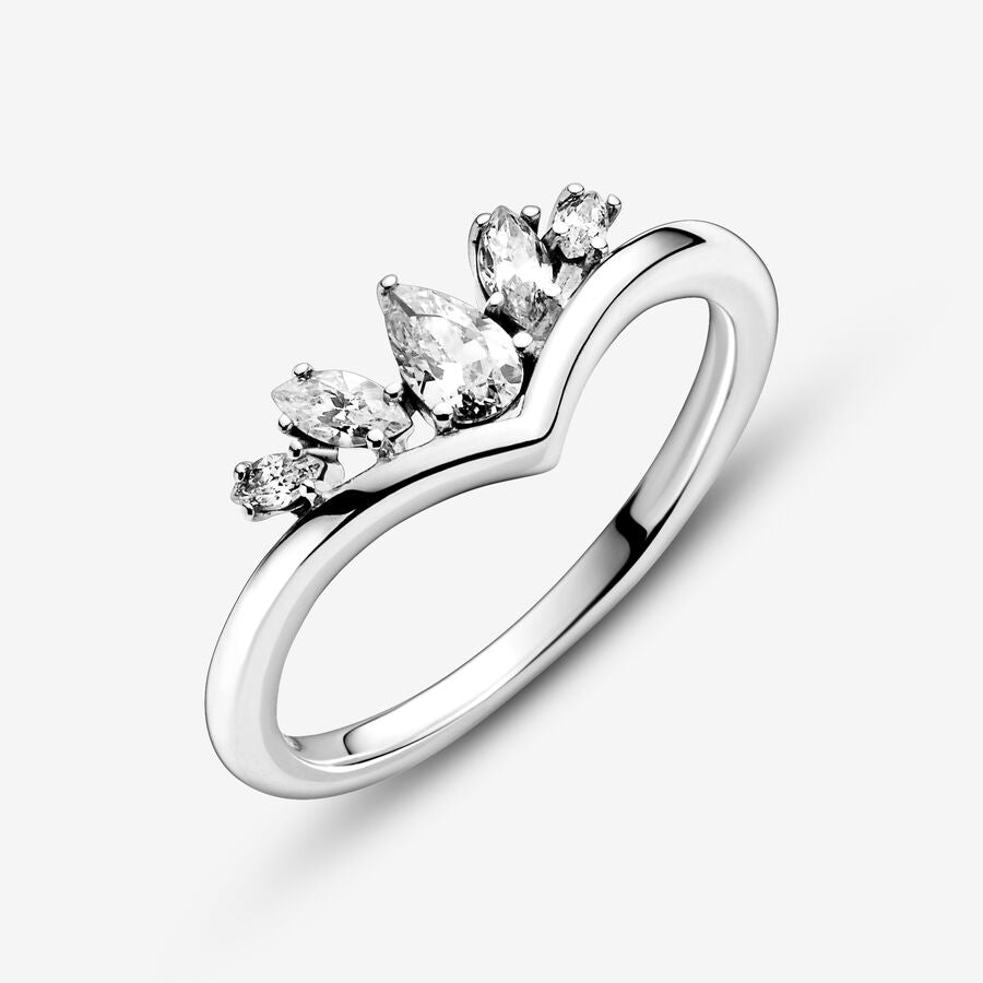 Sparkling Pear &amp; Marquise Wishbone Ring - FINAL SALE