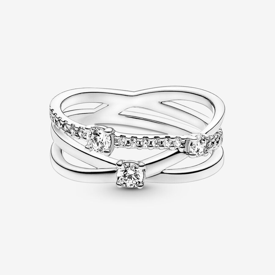 Sparkling Triple Band Ring