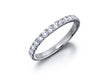 3.0MM PAVÉ-SET DIAMOND RING IN 18K WHITE GOLD - 0.57ct