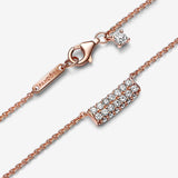 Pandora Timeless Pav&eacute; Double-row Bar Collier Necklace