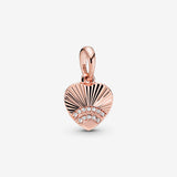 Pandora Heart Fan Pendant 387286CZ