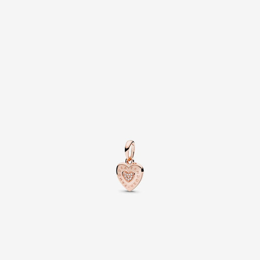 Pandora PANDORA Rose Logo Heart Necklace Pendant 387376CZ
