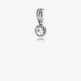 Pandora Round silver pendant with clear cubic zirconia 390379CZ