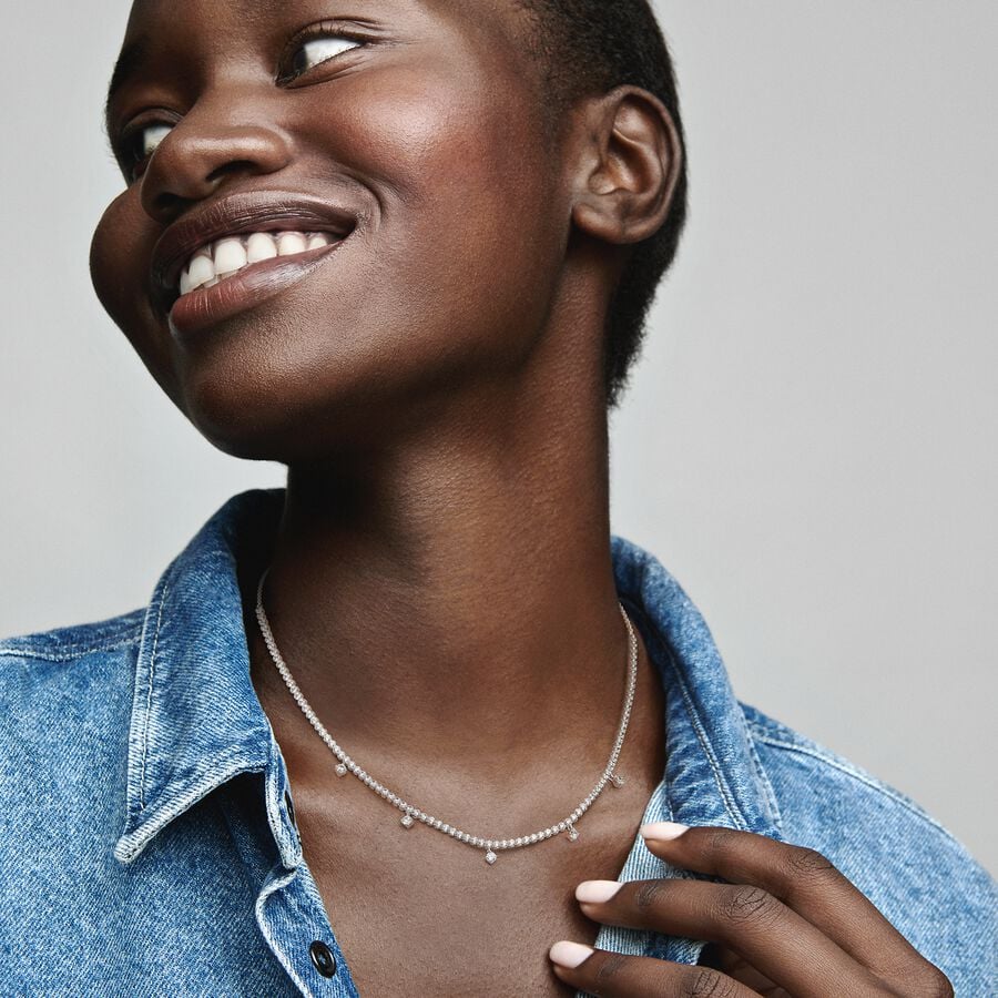 Sparkling Drop Collier Necklace