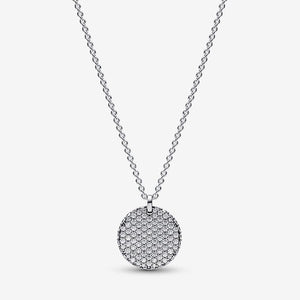 Pandora Timeless Pav&eacute; Round Pendant Necklace