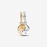 Two-tone Splittable Sun &amp; Moon Dangle Charm