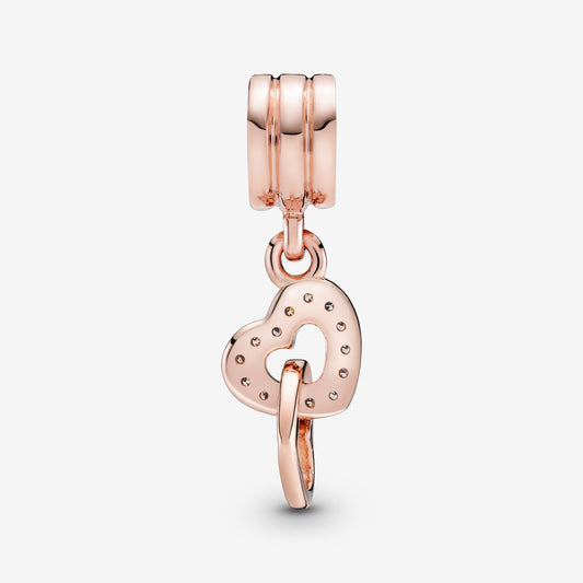 Pandora Interlocking Hearts Dangle Charm 781242CZ
