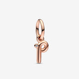 Letter p Script Alphabet Dangle Charm